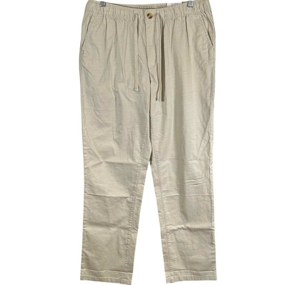 George‎ Mens Weekend Chino Pants Beach Khaki Stretch Comfort Waist Medium 32-34